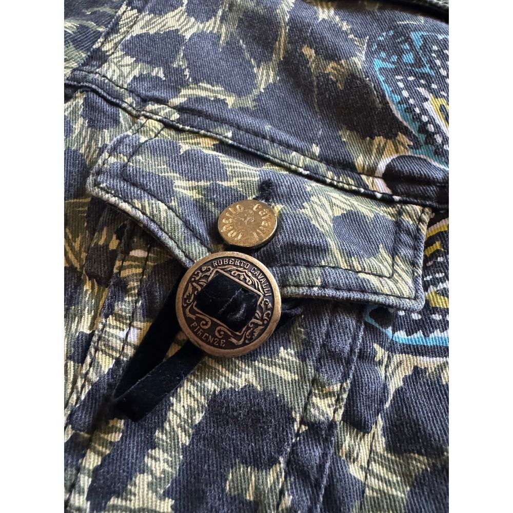 Roberto Cavalli Vintage Y2K Archival Maximalist Jacket XS Made in Italy Cotton - Picture 3 of 9